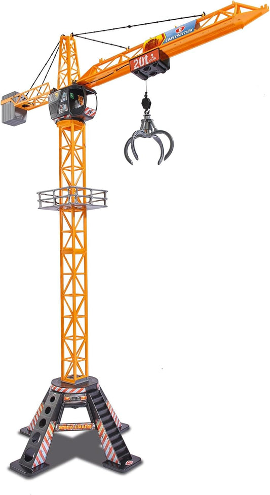 Dickie Toys – Mega Crane (120 cm) | Extra großer Spielkran mit Fernbedienung | 350° drehbar |