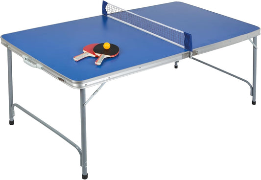 Idena 40464 - Tischtennisplatte compact, klappbar, 160 x 80 x 70 cm, Blau