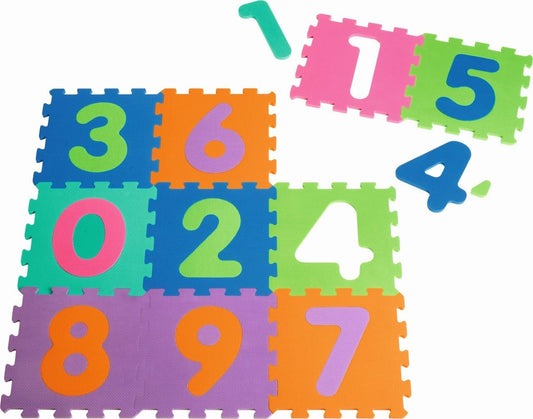 Playshoes Unisex Baby EVA - Puzzlematten 10 - teilig 308744, 900 - Mehrfarbig, 10 Teile (1er Pack)