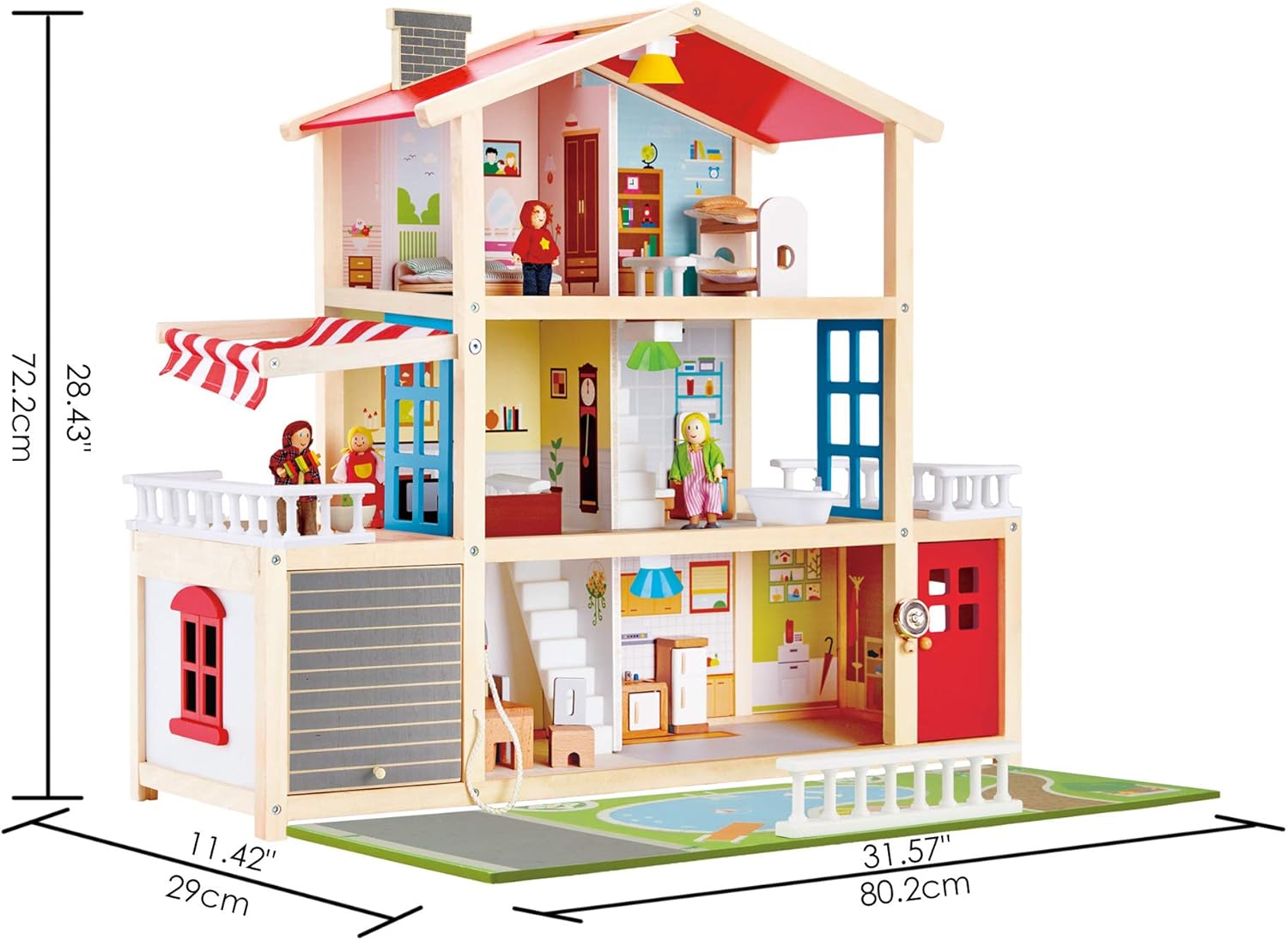 Hape Puppen - Villa | Preisgekröntes Puppenhaus aus Holz