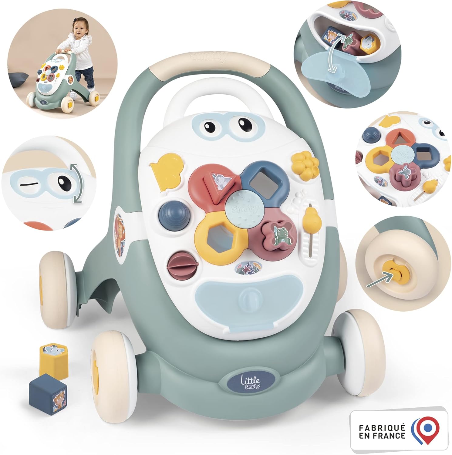 Smoby Toys – Little Smoby Lauflernwagen (3 - in - 1)