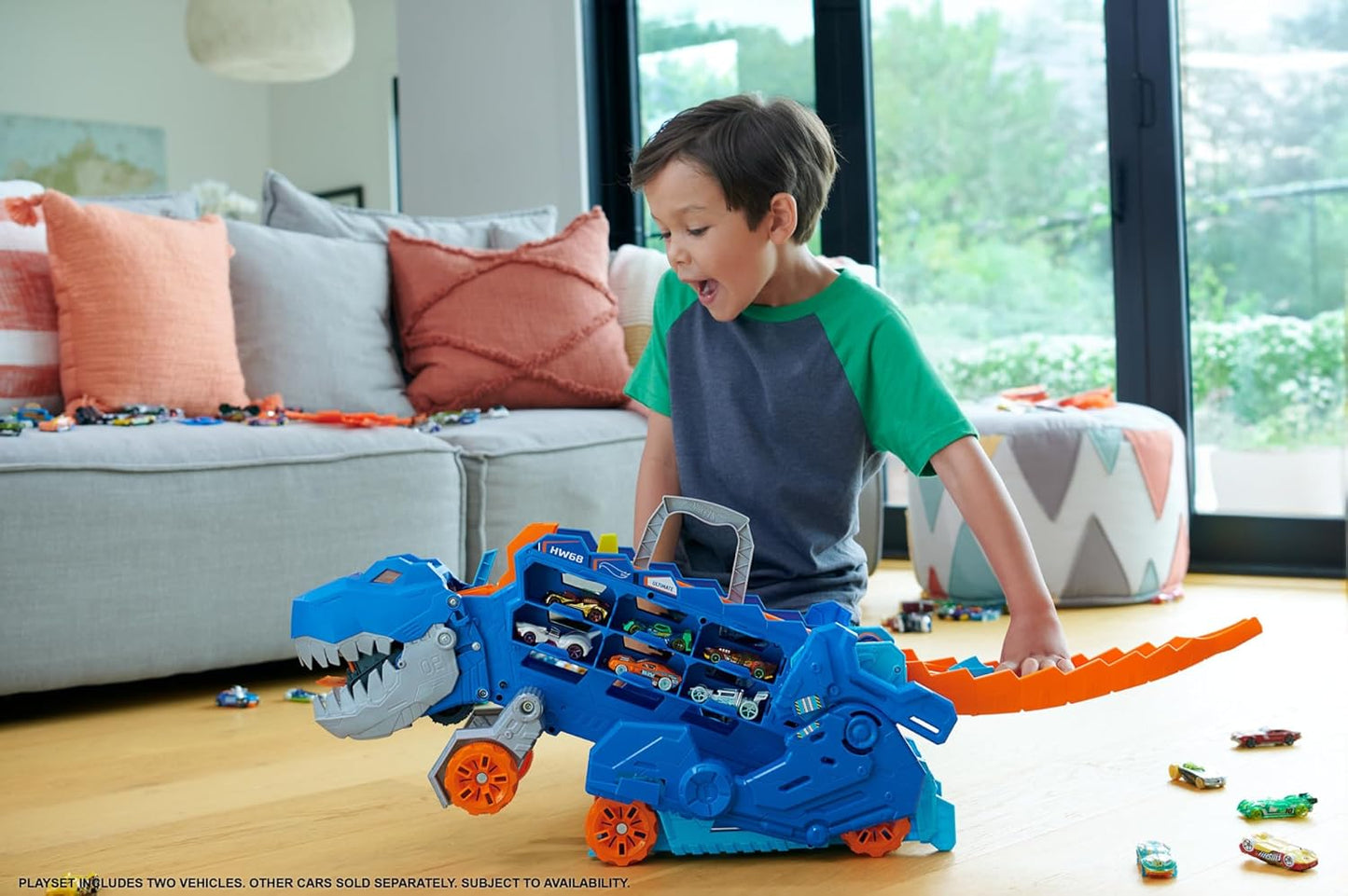 Hot Wheels Let's Race Netflix - 2:1 Transporter zu T - Rex