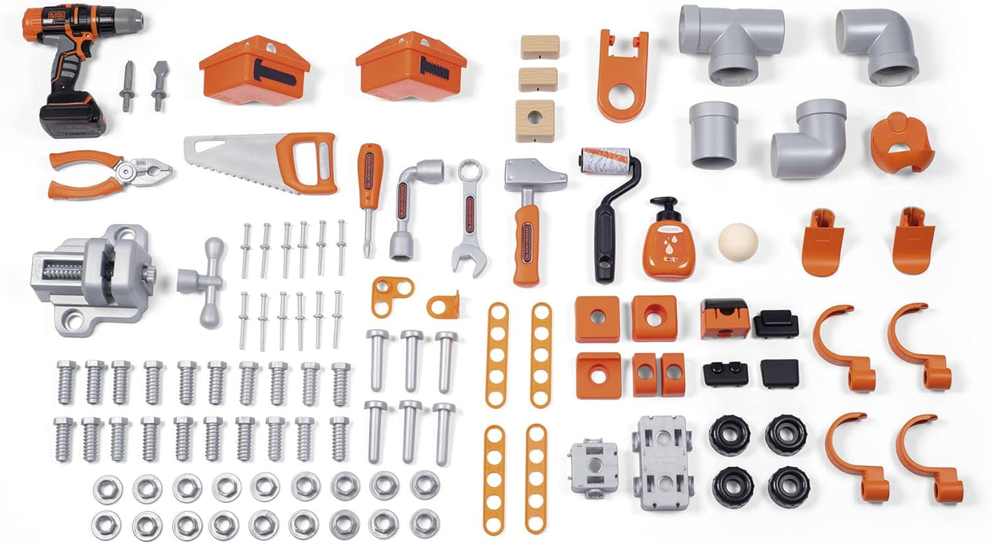 Smoby Toys - Black+Decker Mega Werkbank Center (100 Teile) - Spielzeug - Werkstatt für Kinder ab 3 Jahren r