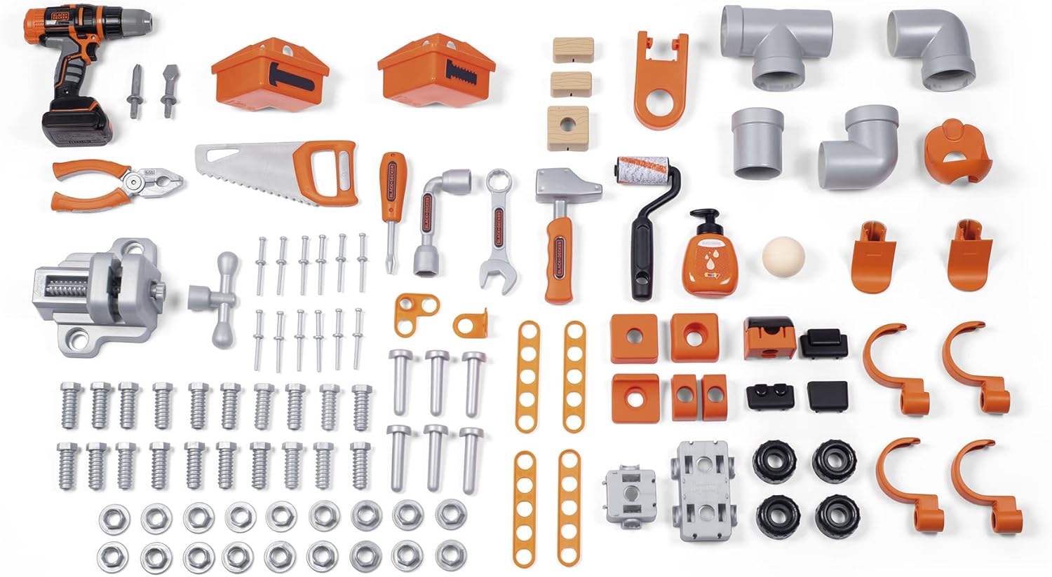 Smoby Toys - Black+Decker Mega Werkbank Center (100 Teile) - Spielzeug - Werkstatt für Kinder ab 3 Jahren r