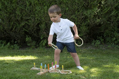Eichhorn 100004505 – Outdoor Ringwurfspiel aus Holz