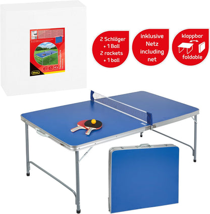 Idena 40464 - Tischtennisplatte compact, klappbar, 160 x 80 x 70 cm, Blau