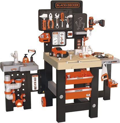 Smoby Toys - Black+Decker Mega Werkbank Center (100 Teile) - Spielzeug - Werkstatt für Kinder ab 3 Jahren r