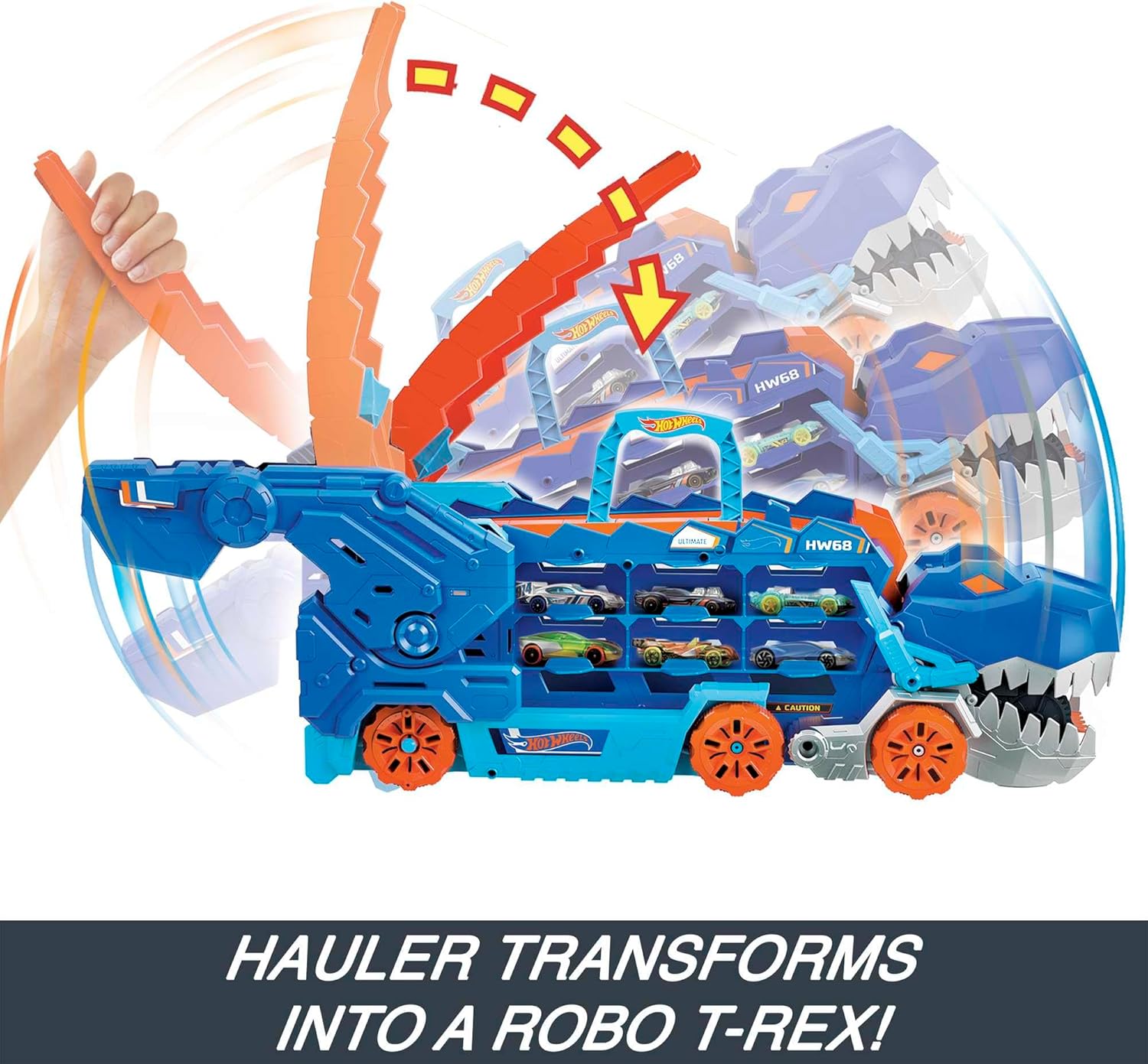Hot Wheels Let's Race Netflix - 2:1 Transporter zu T - Rex
