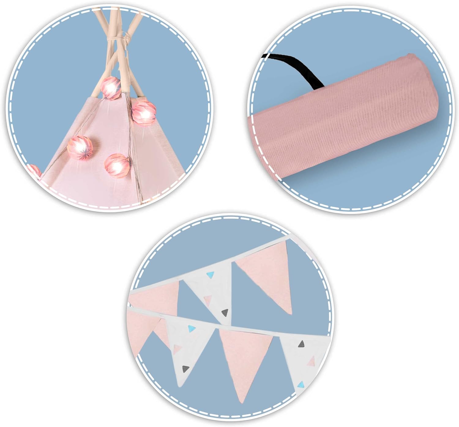 NUKIDO Kindertipi im Montessori - Stil – Rosa