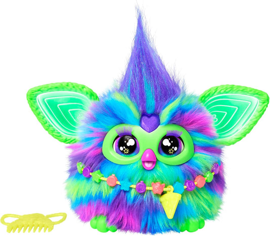 Furby Galaxy – Interaktives Plüschtier | Leuchtet im Dunkeln &amp; spricht Deutsch/Furbisch