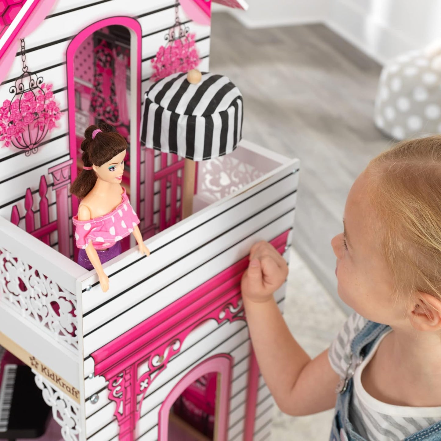 KidKraft Amelia Puppenhaus aus Holz mit Möbeln und Zubehör