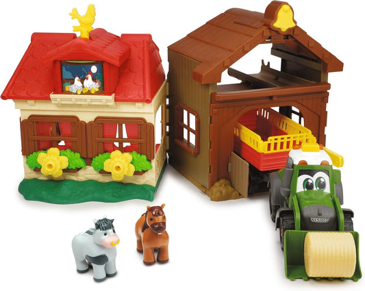 Dickie Toys – Happy Farm House (203818000) | Abenteuer auf dem Bauernhof | Mit Traktor, Tieren, Licht & Sound |