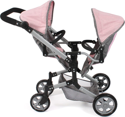 Bayer Chic 2000 – Puppenwagen Linus Duo, Zwillingspuppenwagen – Wie neu