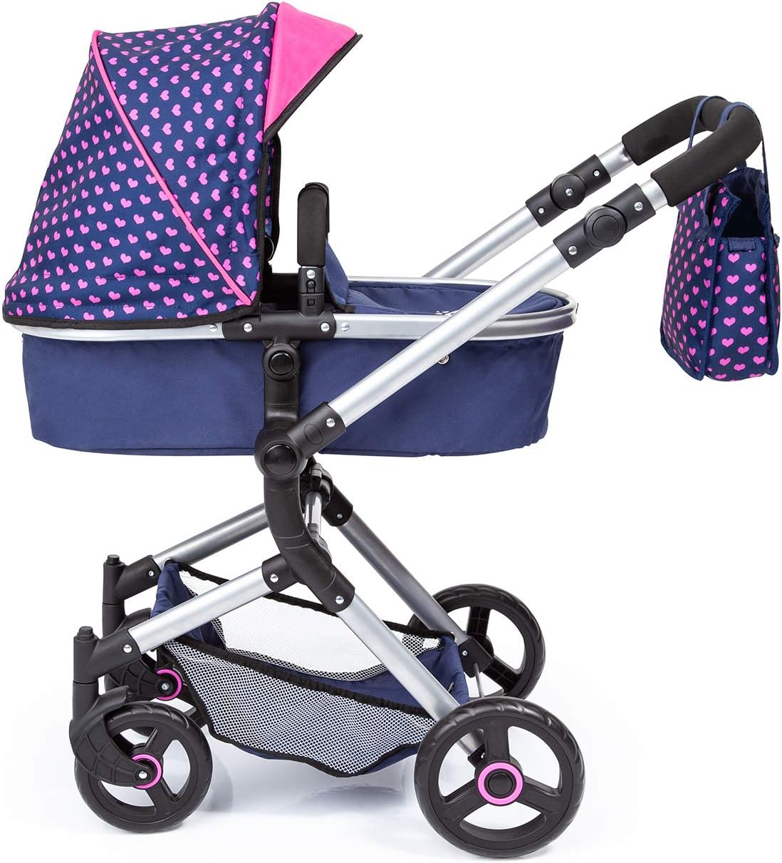 Bayer Design 18454AA Kombi Puppenwagen Neo Vario mit Wickeltasche und Einkaufskorb