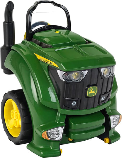 Theo Klein John Deere tractor engine model for kids, featuring detailed components for assembly and imaginative play.