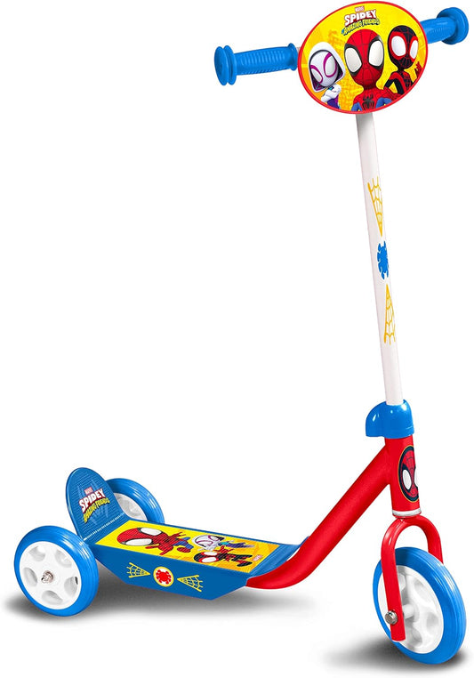 Scooter Spidey – 3 - Rad Kinderroller, Rot/Gelb/Blau