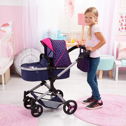 Bayer Design 18454AA Kombi Puppenwagen Neo Vario mit Wickeltasche und Einkaufskorb