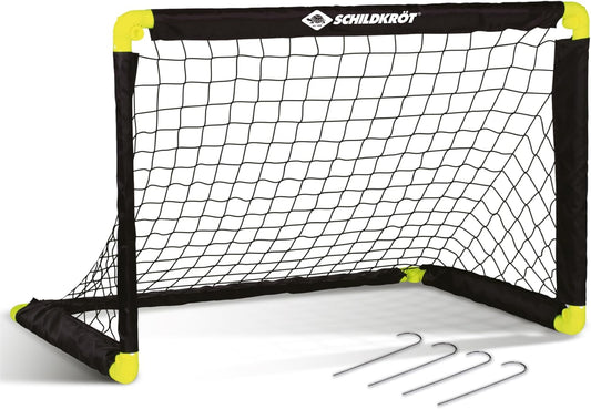 Schildkröt faltbares Fußballtor für Kinder – klappbares Mini - Tor 90×60×60 cm für drinnen & draußen