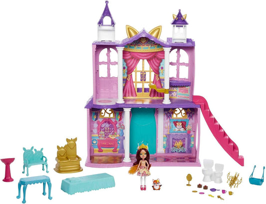 Enchantimals HCG59 – Royals Ballzauber Schloss | ca. 66 cm groß | 19 - teiliges Spielset mit Felicity Fox &amp; Flick Tierfigur