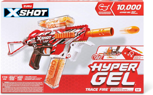 ZURU X-Shot Hyper Blaster Trace Fire – Mit 10.000 Kugeln