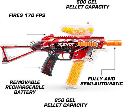 ZURU X-Shot Hyper Blaster Trace Fire – Mit 10.000 Kugeln