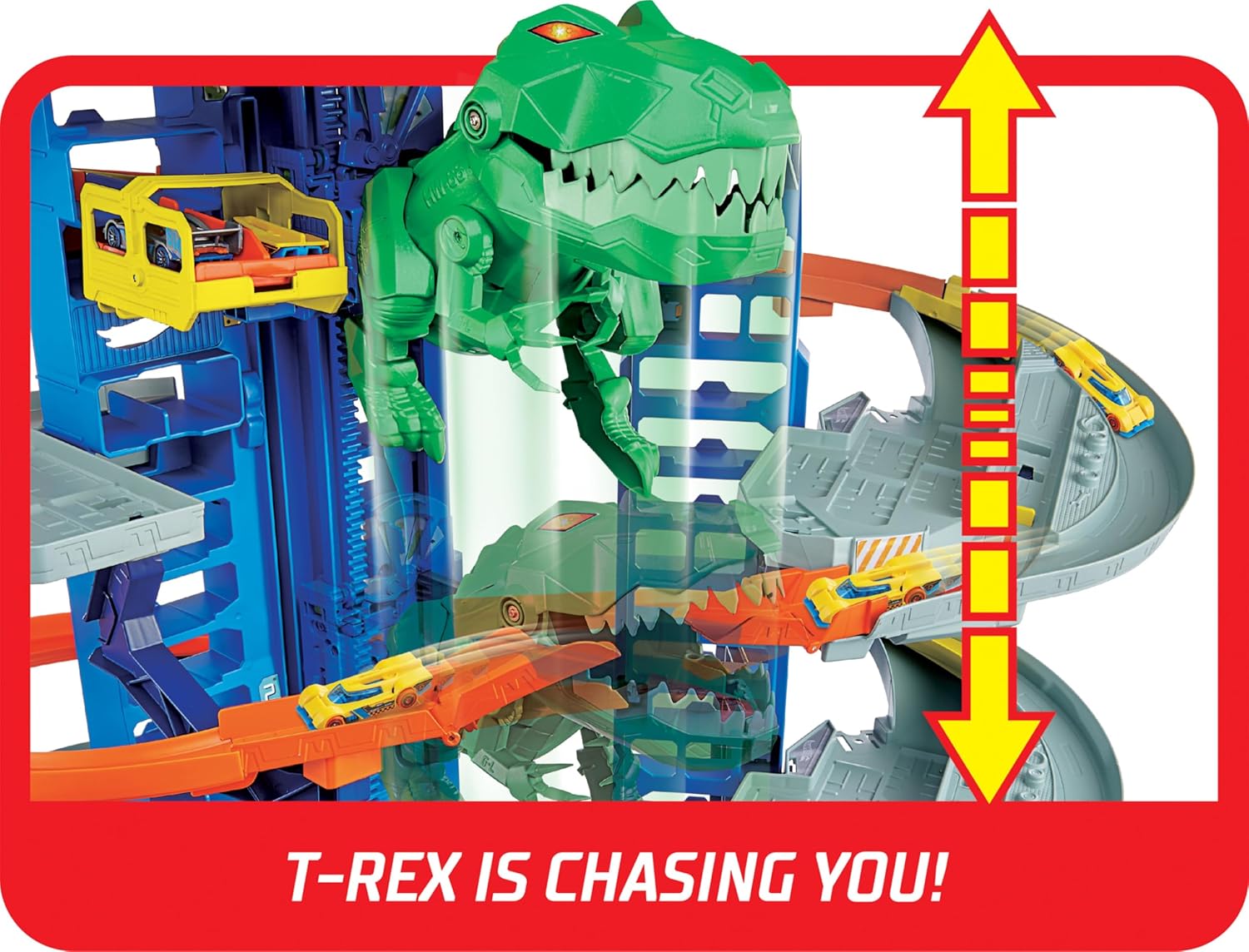 Hot Wheels Garage – Parkgarage mit T - Rex Angriff (GJL14)