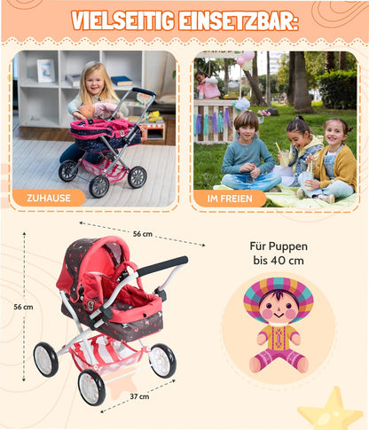 Bayer Chic 2000 – Kuschelwagen Smarty (Dots Brombeere, lila/rosa)