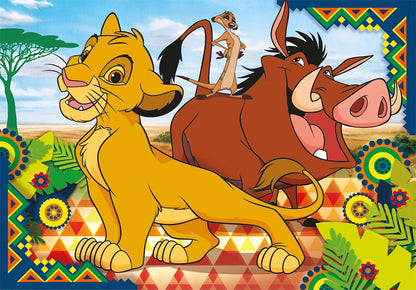Clementoni 21604 Supercolor Der König der Löwen – Puzzle 2 x 60 Teile ab 5 Jahren