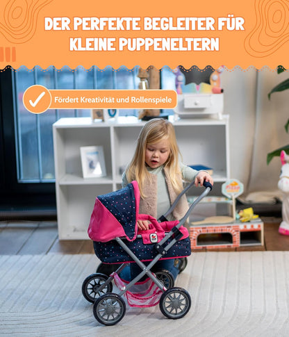 Bayer Chic 2000® Puppenwagen Smarty – Konfetti Pink