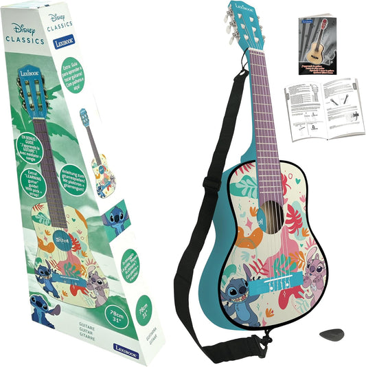 Lexibook – Disney Stitch – Meine erste Akustikgitarre aus Holz