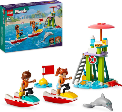 LEGO Friends 42623 | Rettungsschwimmer - Aussichtsturm mit Jetskis &amp; Delfin | Bauset ab 5 Jahren