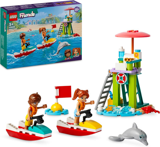 LEGO Friends 42623 | Rettungsschwimmer - Aussichtsturm mit Jetskis &amp; Delfin | Bauset ab 5 Jahren