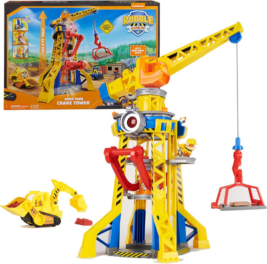 Rubble &Crew – Baupfoten Hof Kran - Spielset (68 cm)