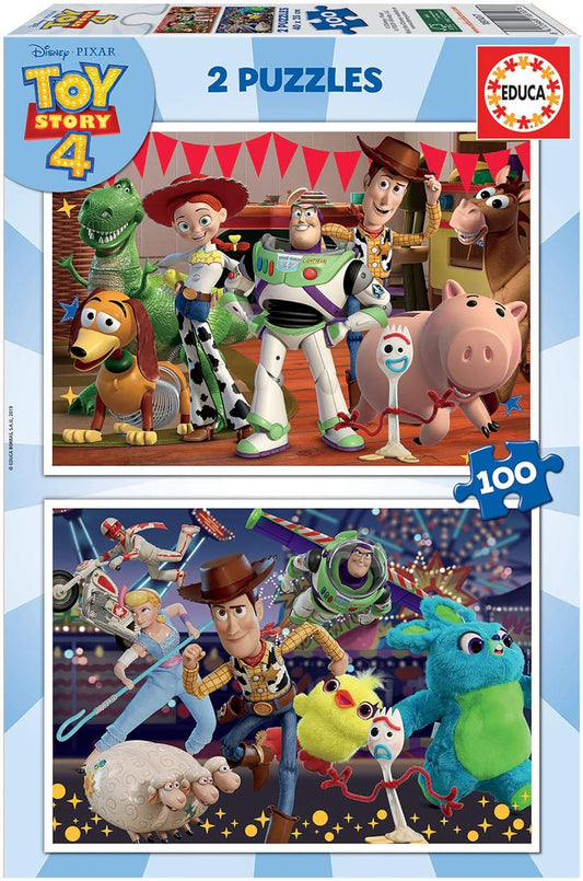 Educa - Puzzle 100 Teile | Toy Story 4, 2x100 Teile Puzzleset