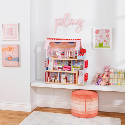 KidKraft Puppenhaus Chelsea aus Holz mit Möbeln und Zubehör – Modell 65054
