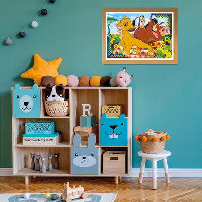 Clementoni 21604 Supercolor Der König der Löwen – Puzzle 2 x 60 Teile ab 5 Jahren