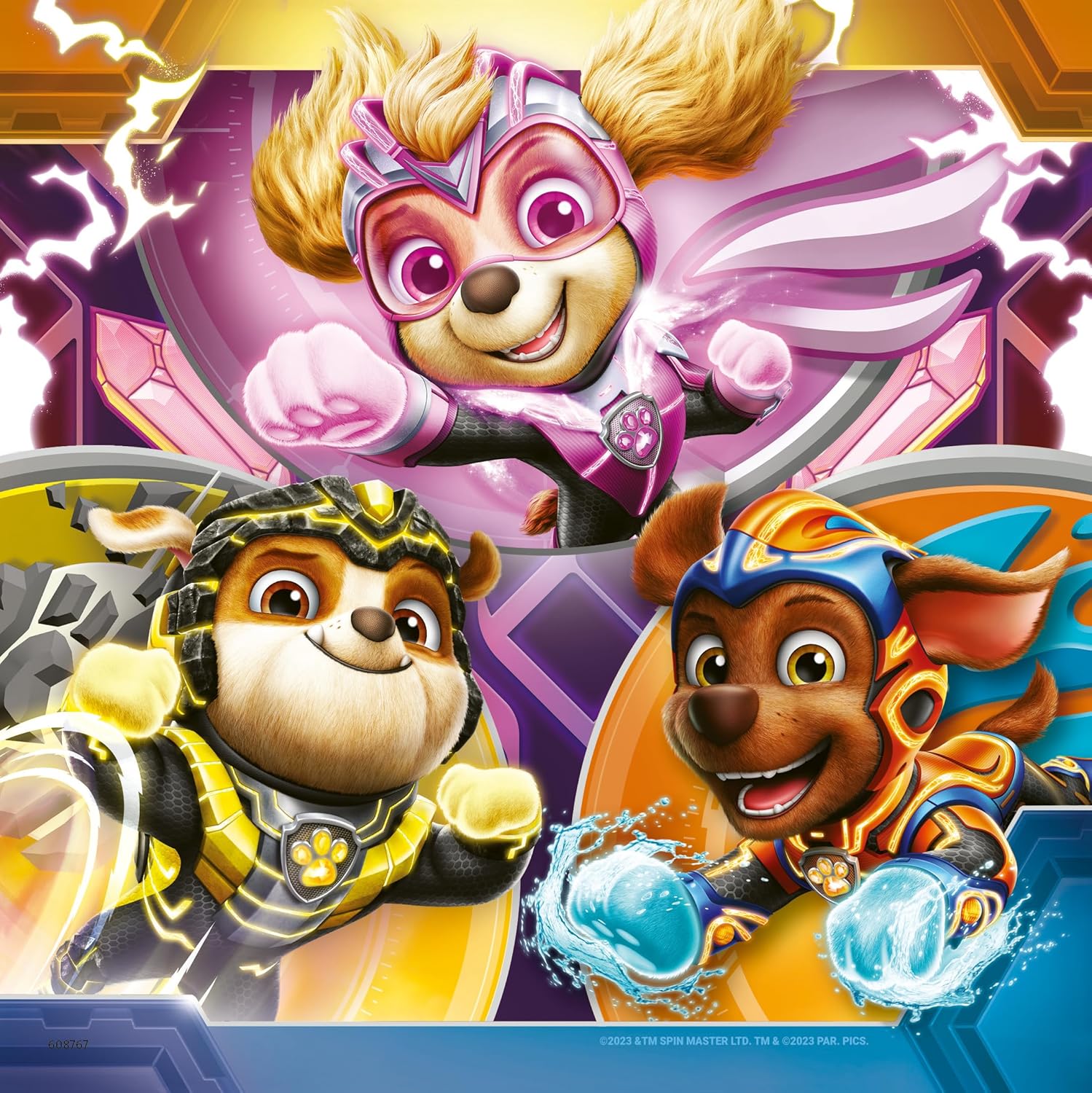 Ravensburger Kinderpuzzle 05708 - PAW Patrol Power - 3x49 Teile PAW Patrol The Mighty Movie Puzzle für Kinder ab 5 Jahren