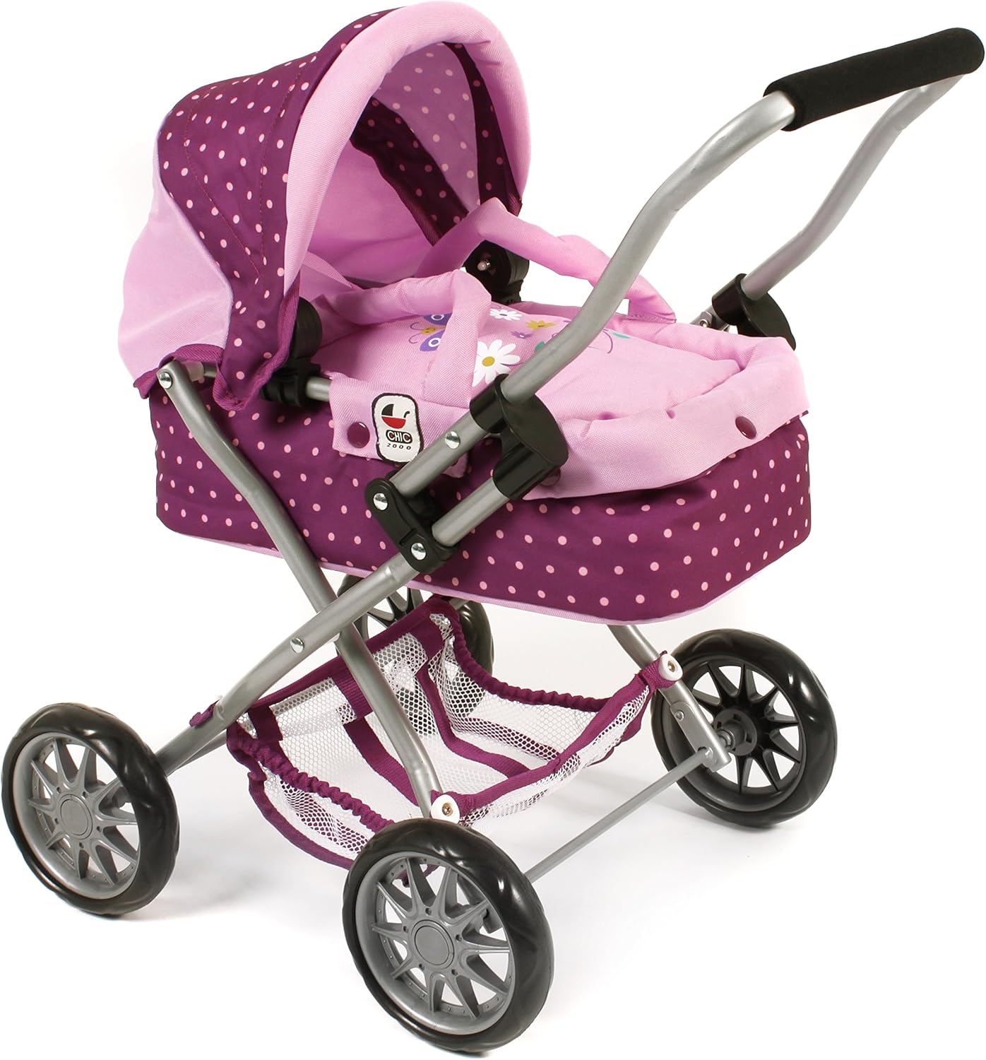 Bayer Chic 2000 – Kuschelwagen Smarty (Dots Brombeere, lila/rosa)