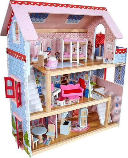 KidKraft Puppenhaus Chelsea aus Holz mit Möbeln und Zubehör – Modell 65054