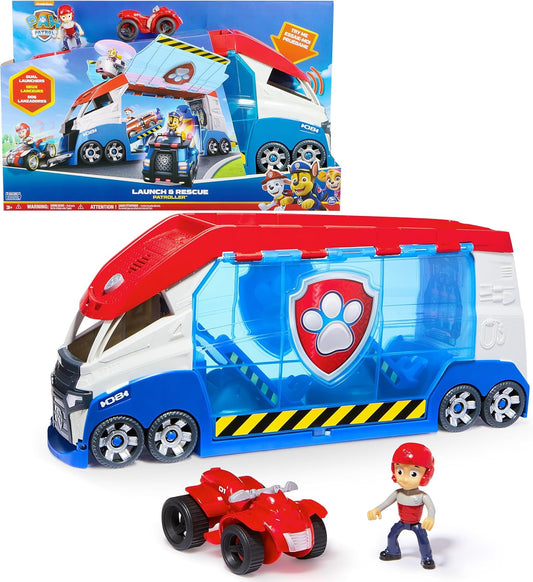 PAW Patrol – Launch'n Rescue PAW Patroller Teamfahrzeug mit neuen Funktionen, inkl. Ryder - Figur und 1 Basis - Fahrzeug, Spielzeug geeignet für Kinder ab 3 Jahren