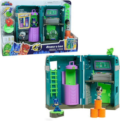 PJ MASKS 95706 Flair Night Time Micros Romeo's Lair Spielset, Mehrfarbig