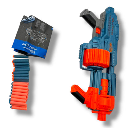 Nerf Elite 2.0 Shockwave RD - 15 Blaster – mit 30 Nerf Darts, 15 - Dart Rotationstrommel, Schnellfeuer mit Pump - Action