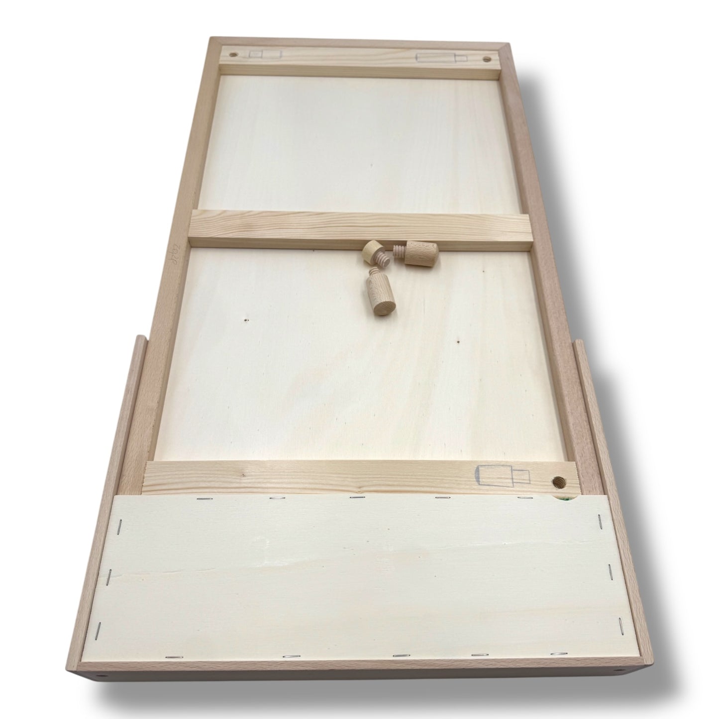 Weible Spiele 3105007 Meraner Tischkegelspiel, Holz/Beige
