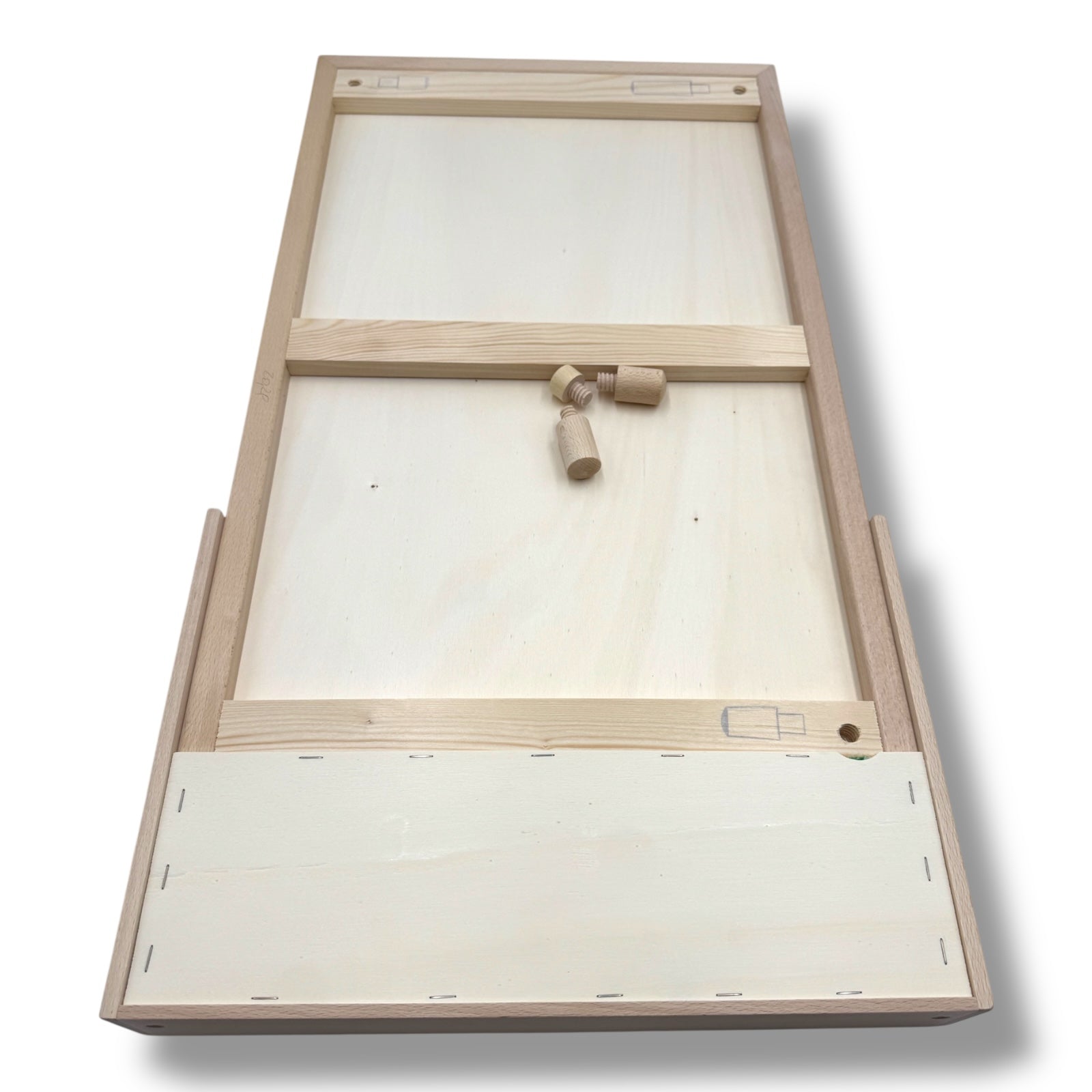 Weible Spiele 3105007 Meraner Tischkegelspiel, Holz/Beige
