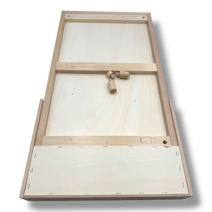 Weible Spiele 3105007 Meraner Tischkegelspiel, Holz/Beige