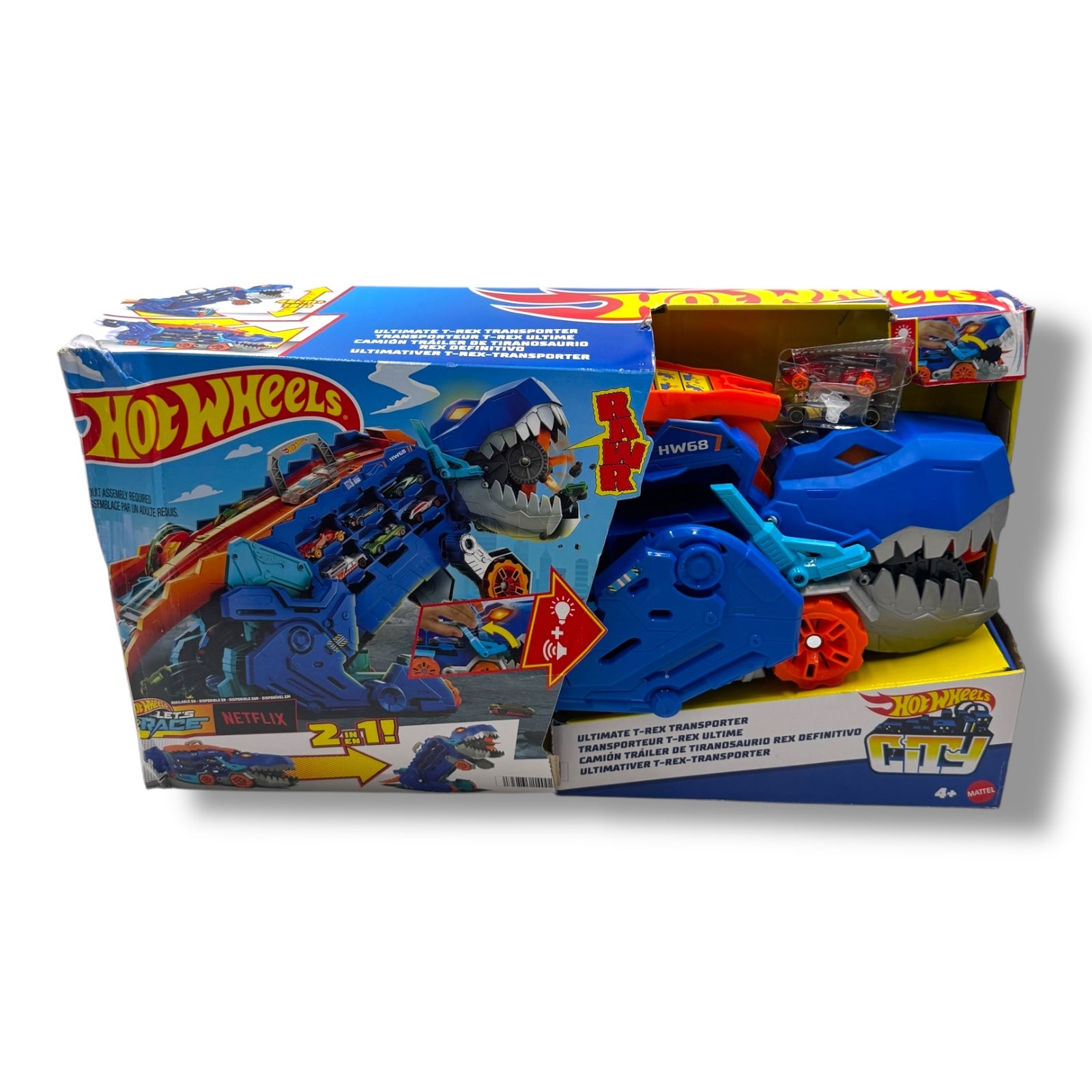Hot Wheels Let's Race Netflix - 2:1 Transporter zu T - Rex