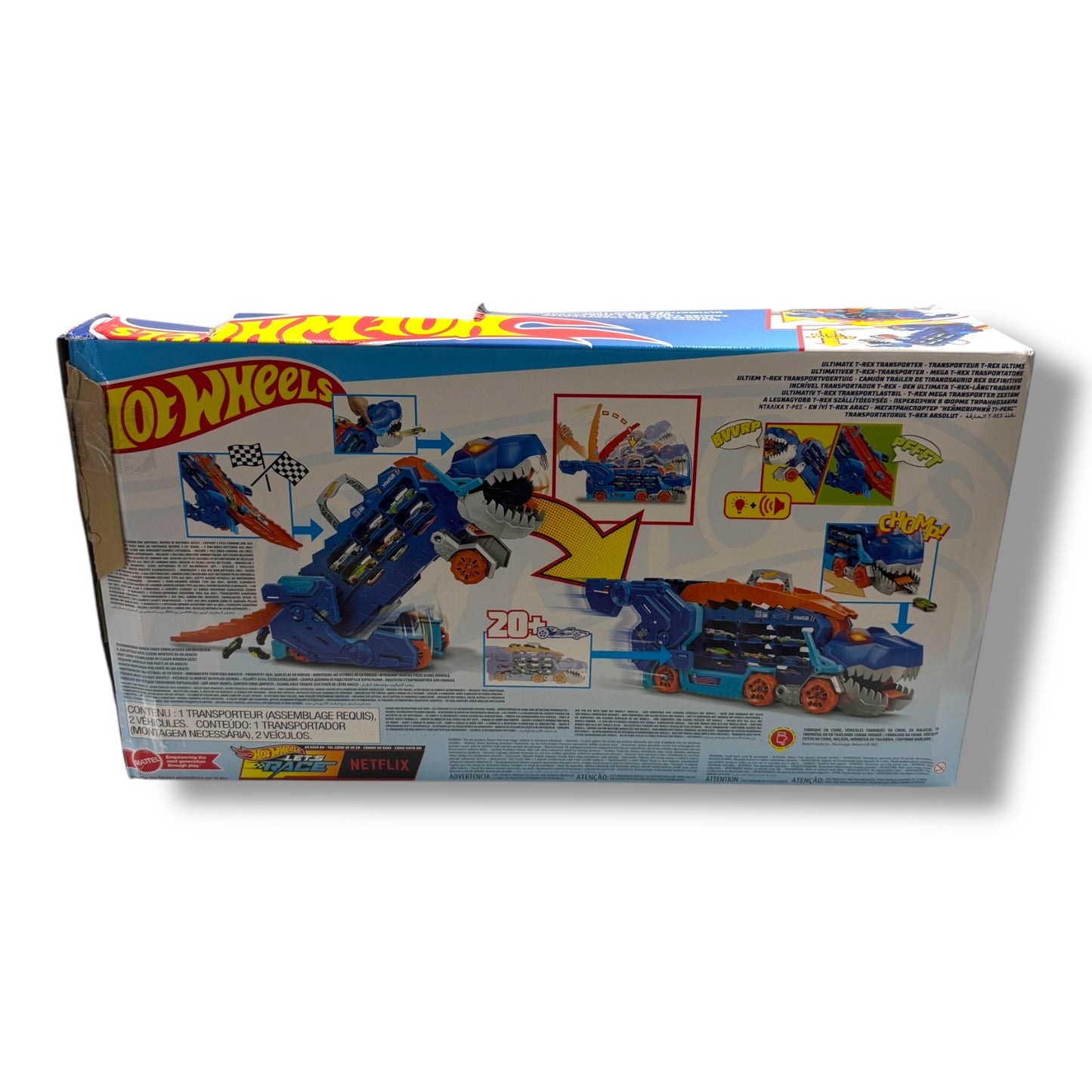 Hot Wheels Let's Race Netflix - 2:1 Transporter zu T - Rex