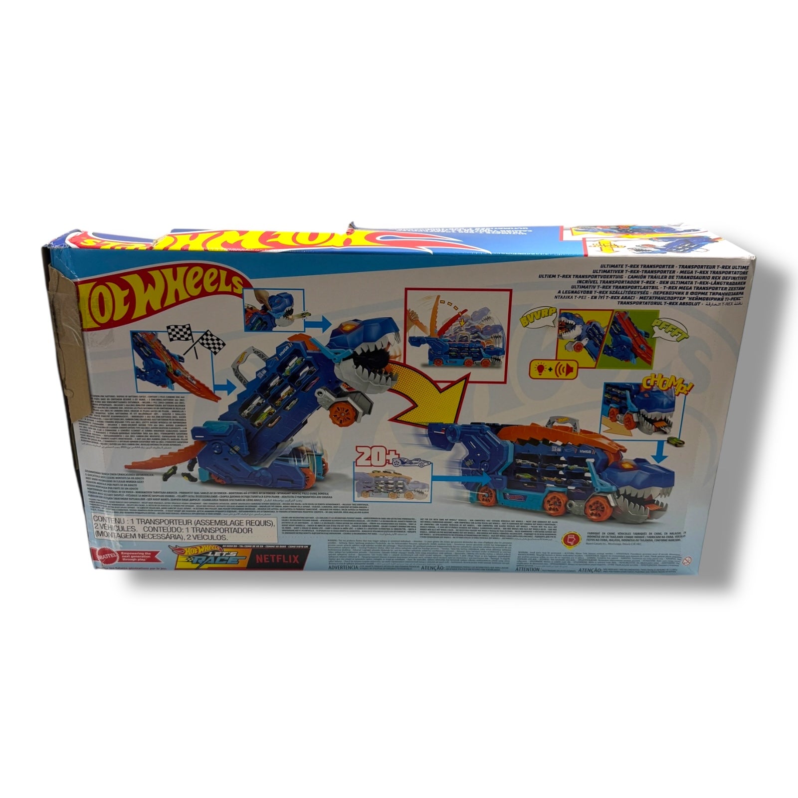 Hot Wheels Let's Race Netflix - 2:1 Transporter zu T - Rex