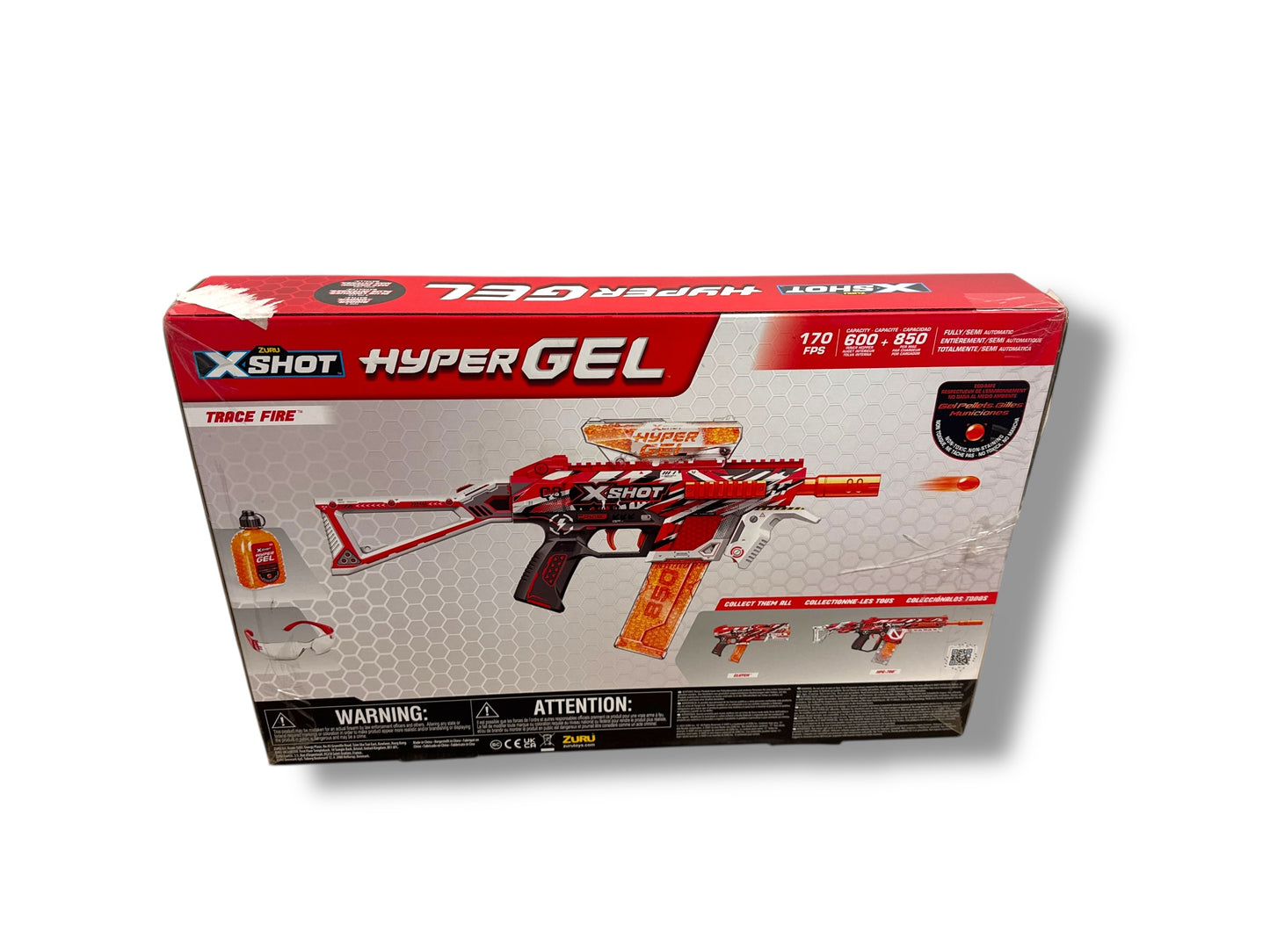 ZURU X-Shot Hyper Blaster Trace Fire – Mit 10.000 Kugeln