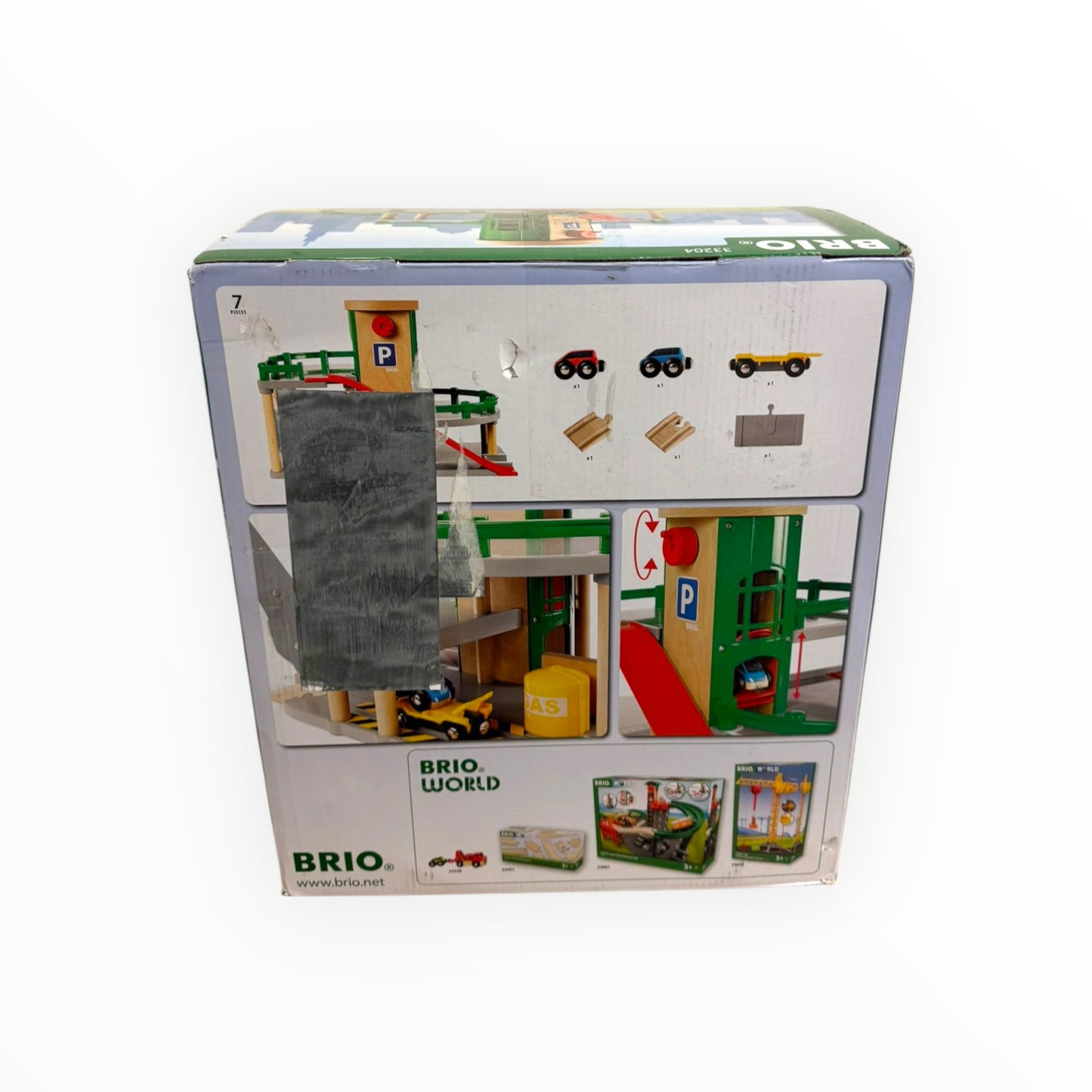 BRIO World Parkhaus mit Straßen & Schienen (33204) – Holzeisenbahn Zubehör
